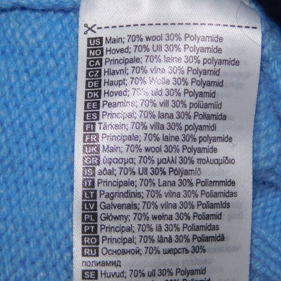 Kari Traa Ingrid Blue Pink Knit Wool Blend half Turtleneck Sweater Womens XL - Picture 2 of 12